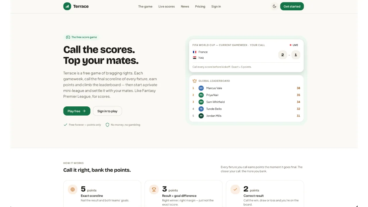 Terrace — Live Sports Scores, Stats & Fan Community (Flutter + Laravel) screenshot 8