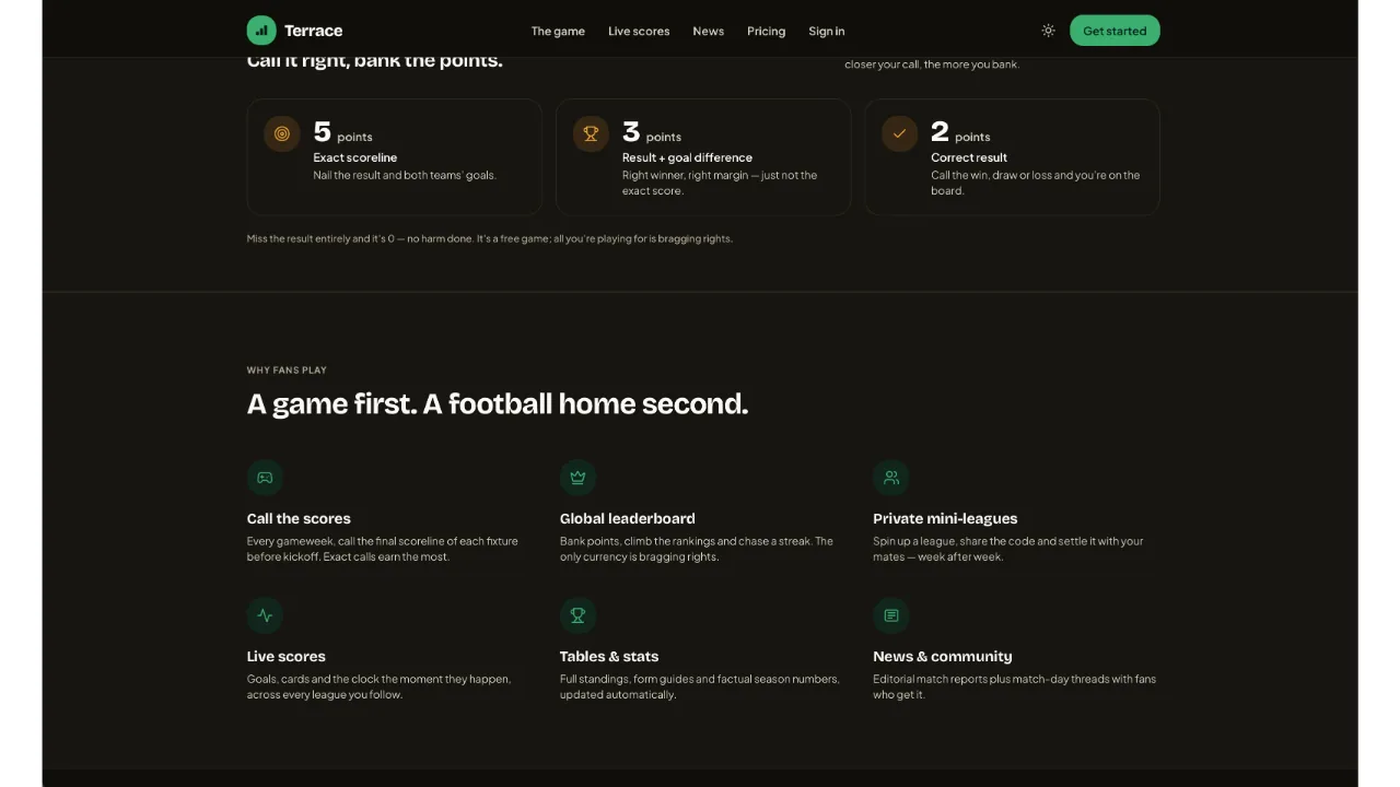 Terrace — Live Sports Scores, Stats & Fan Community (Flutter + Laravel) screenshot 10