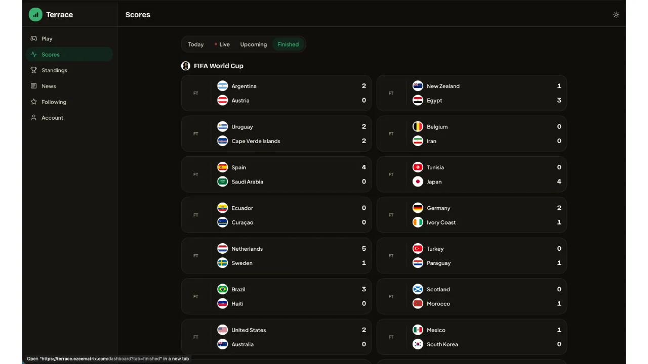 Terrace — Live Sports Scores, Stats & Fan Community (Flutter + Laravel) screenshot 12