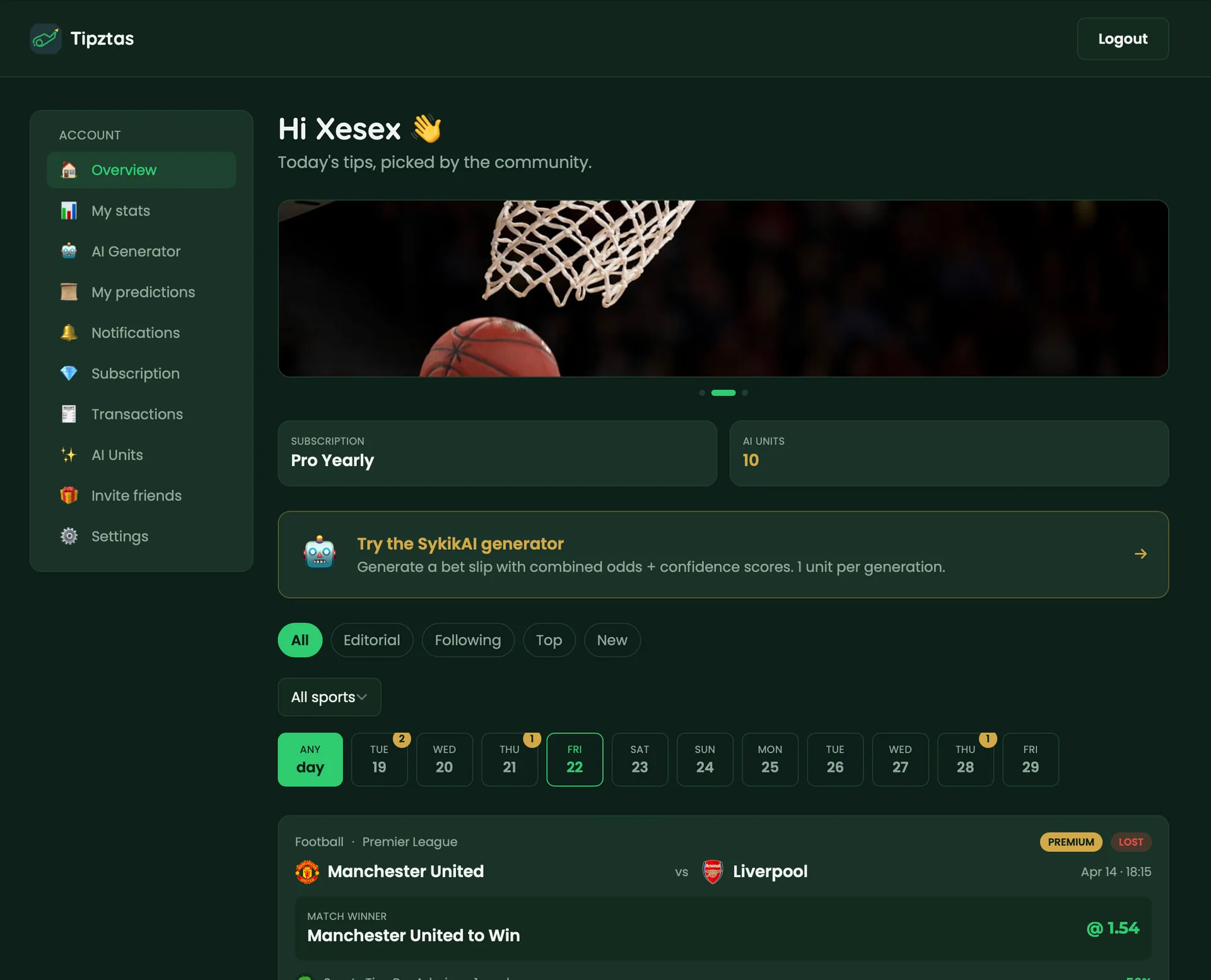 TipsTaz - Sports Tips & AI Predictions Platform screenshot 18