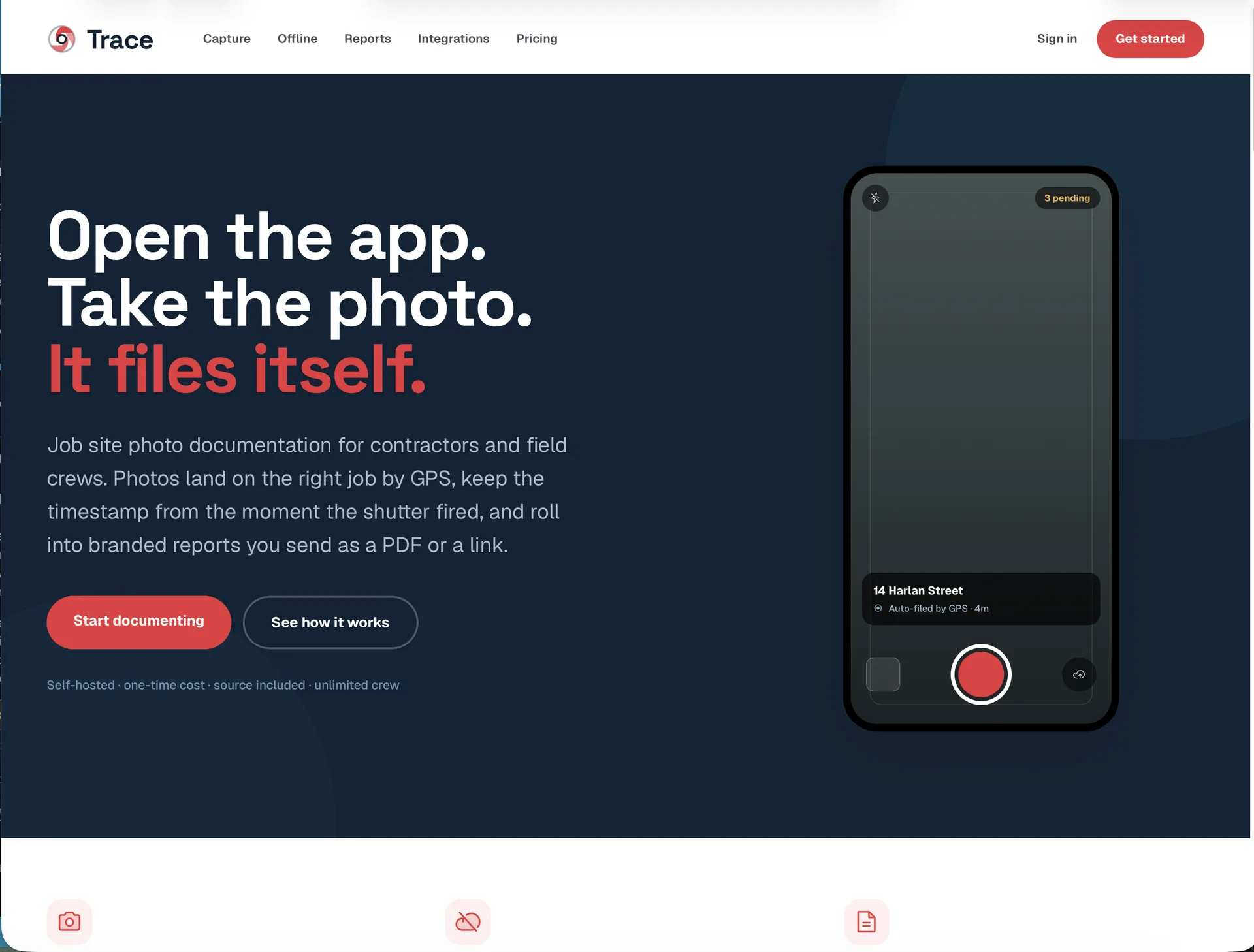 Trace — Job Site Photo Documentation (Flutter + Laravel) screenshot 2