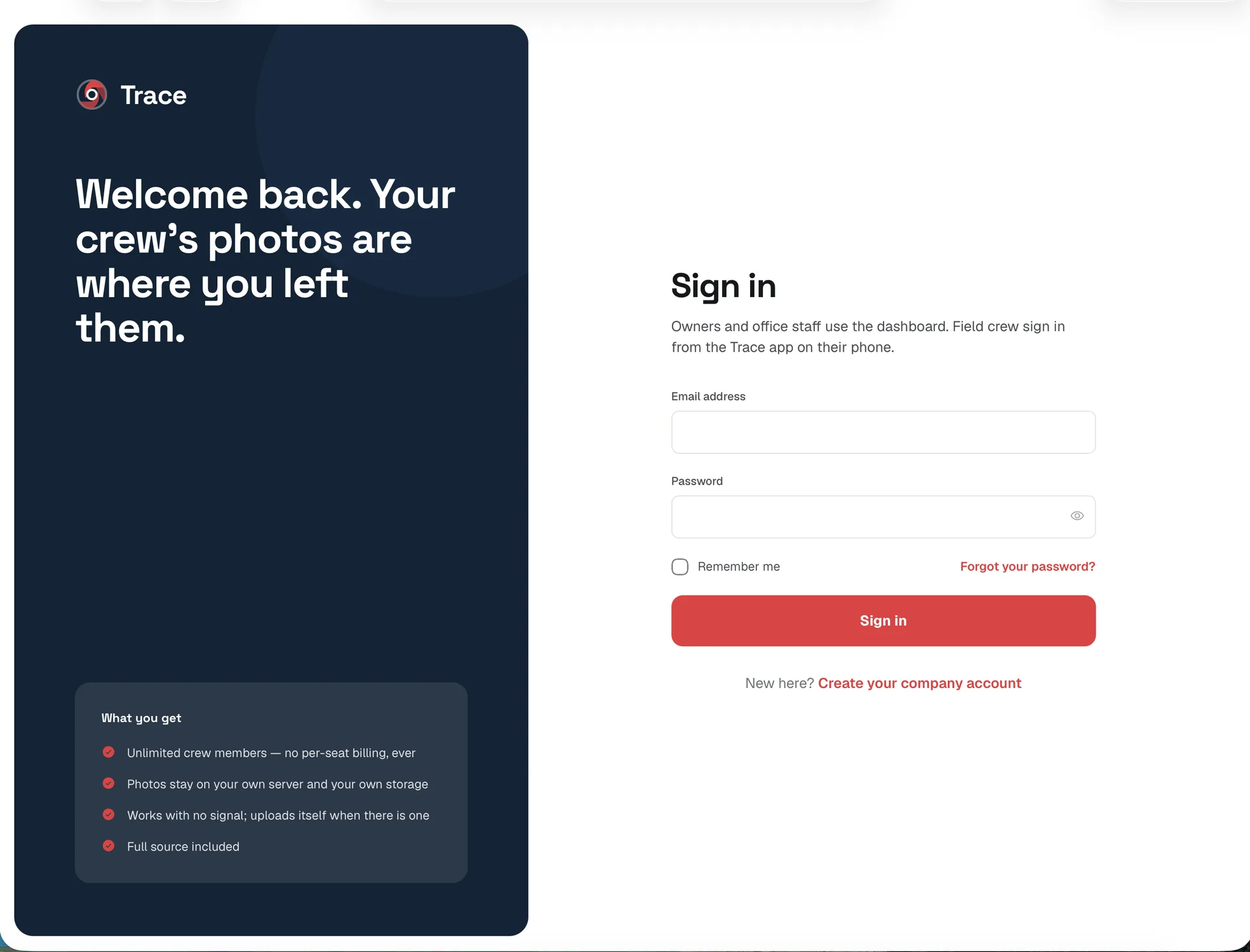 Trace — Job Site Photo Documentation (Flutter + Laravel) screenshot 4