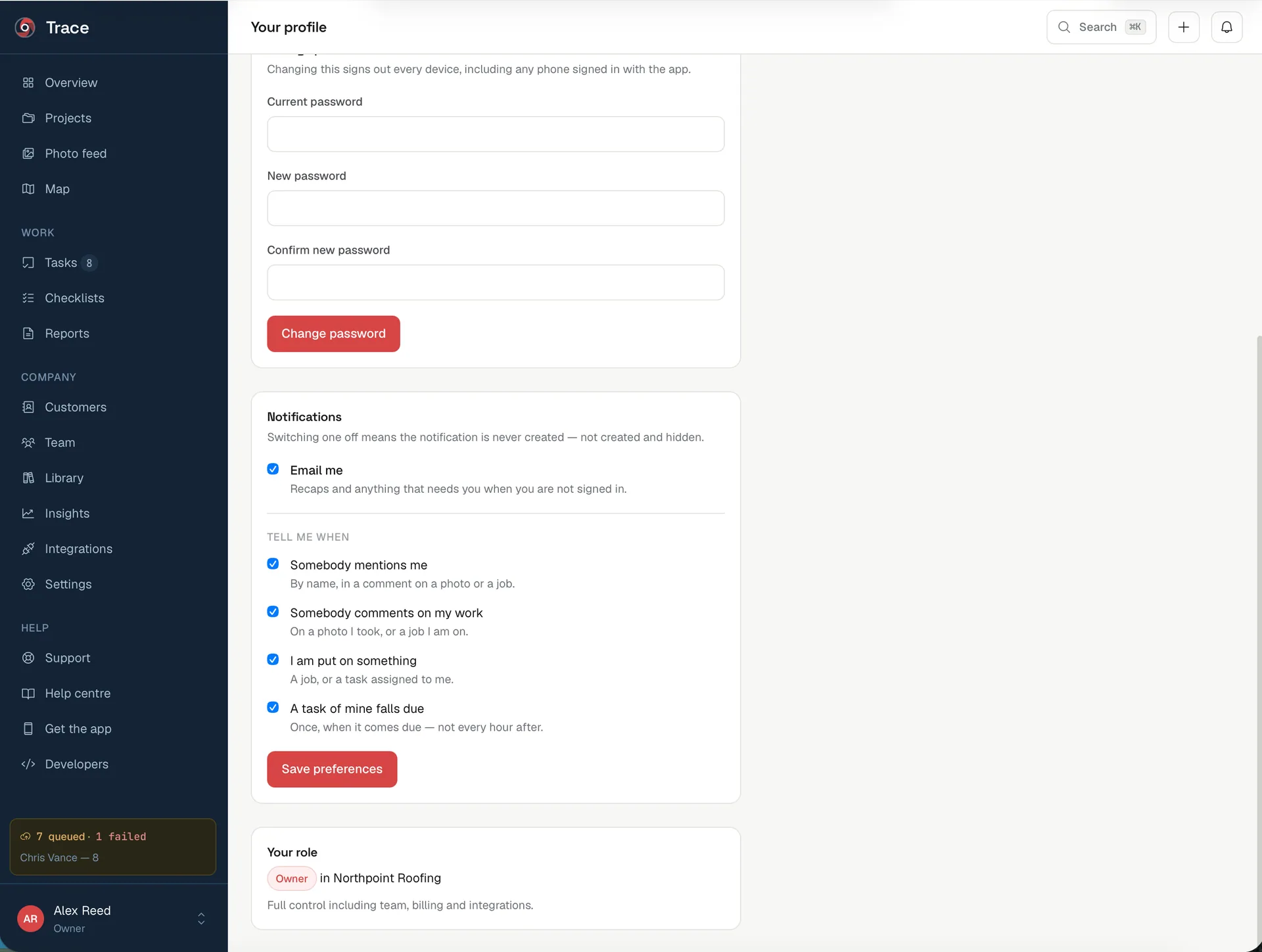 Trace — Job Site Photo Documentation (Flutter + Laravel) screenshot 12