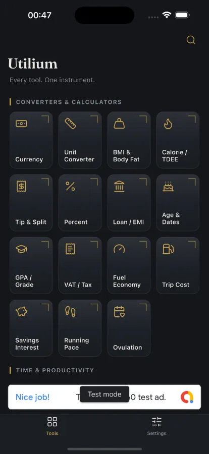 Utilium — Modular Utility Super-App (Flutter + Laravel) screenshot 2