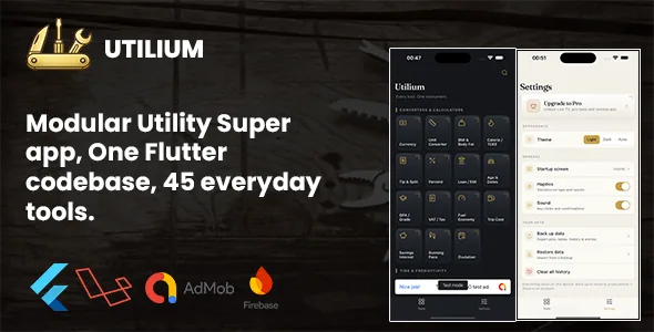 Utilium — Modular Utility Super-App (Flutter + Laravel)