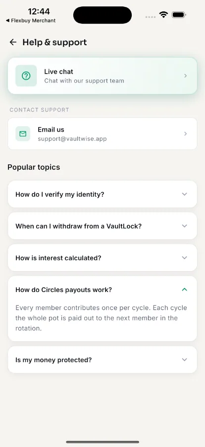VaultWise — Savings & Investment App (Flutter + Laravel) screenshot 13