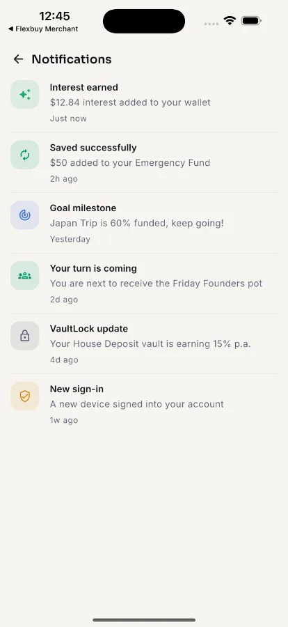 VaultWise — Savings & Investment App (Flutter + Laravel) screenshot 14
