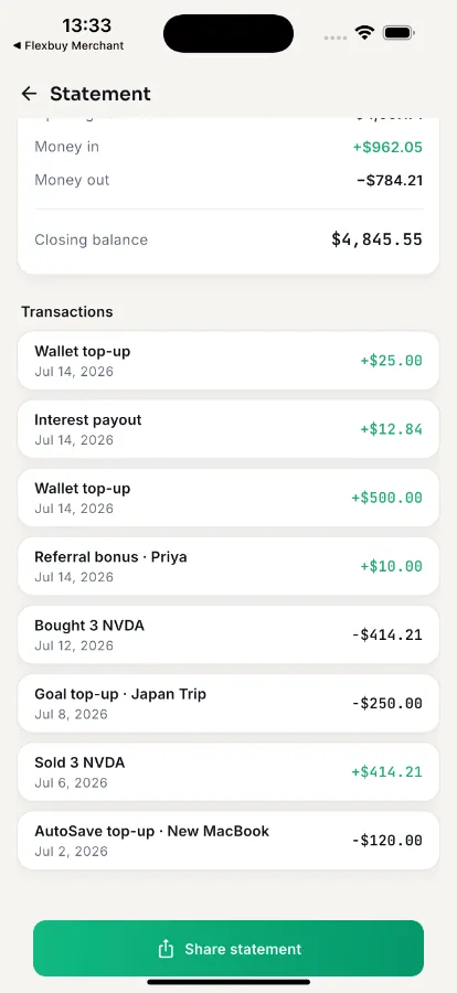 VaultWise — Savings & Investment App (Flutter + Laravel) screenshot 15