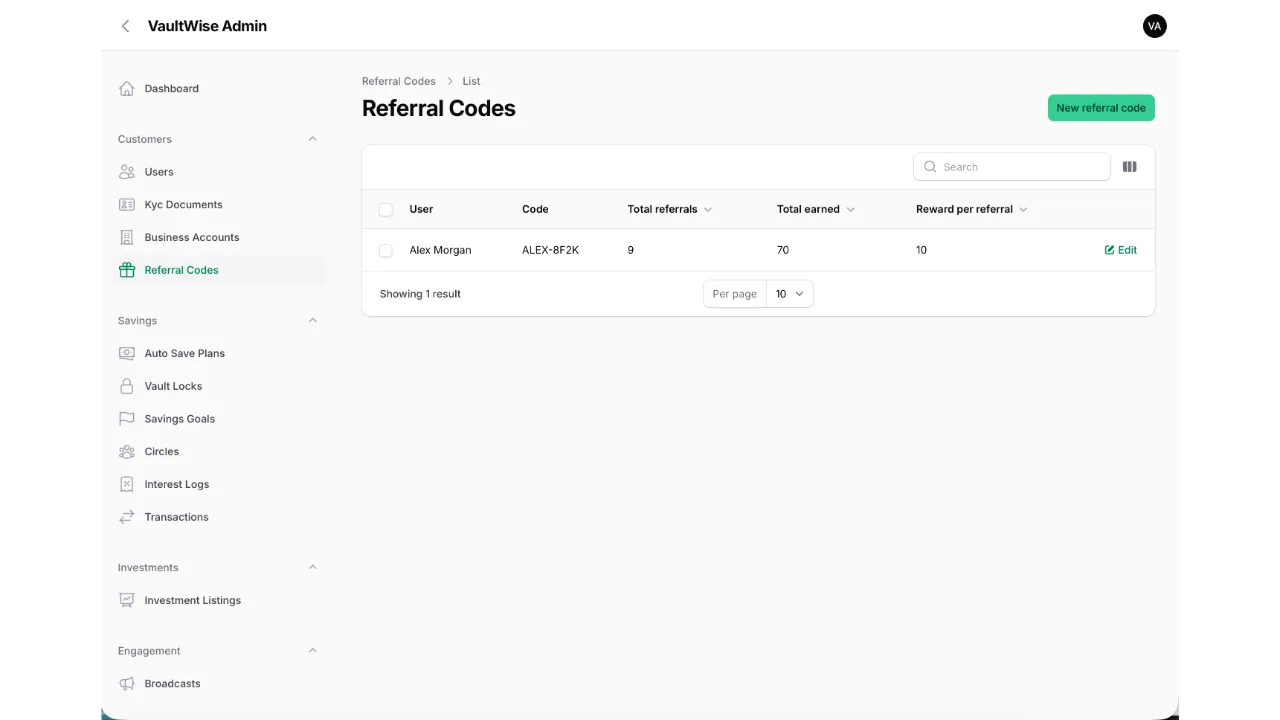 VaultWise — Savings & Investment App (Flutter + Laravel) screenshot 17