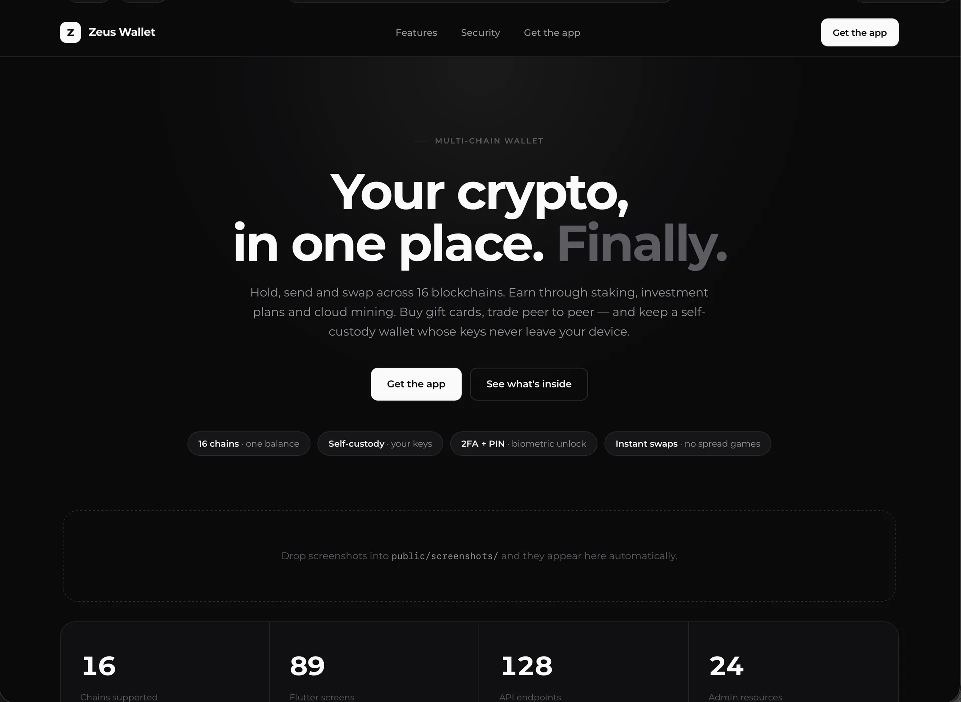 Zeus Wallet — Crypto Wallet App (Flutter + Laravel) screenshot 2