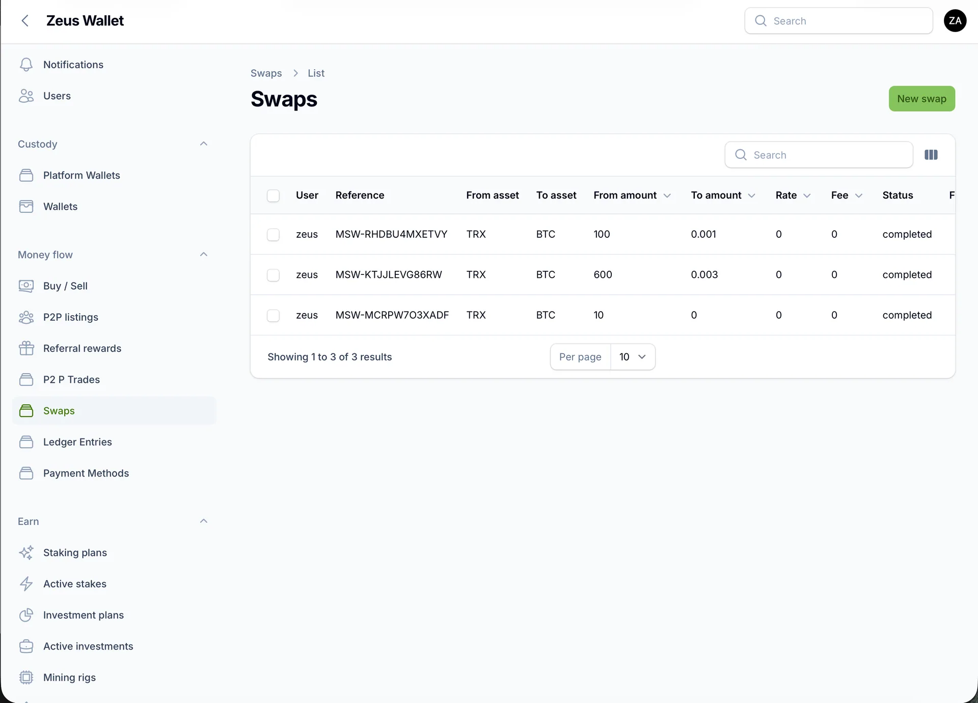 Zeus Wallet — Crypto Wallet App (Flutter + Laravel) screenshot 4